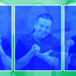 A man doing sign language for the book of Matthew